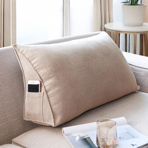 Triangle reading pillow with back support