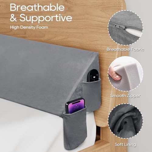 Gap-Closing Bed Pillow for Headboard