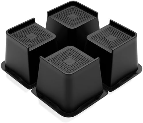 Premium 4-Inch PP Bed Risers - Heavy Duty and Slip-Resistant for Home and Office furniture