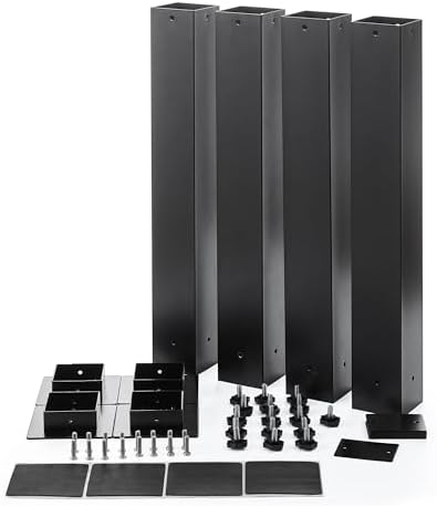 DormCo Suprima Bed Risers - Black Carbon Steel Bed Risers
