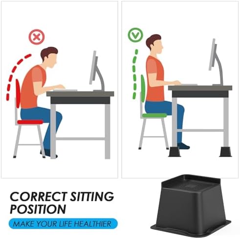 Premium 4-Inch PP Bed Risers - Heavy Duty and Slip-Resistant for Home and Office furniture