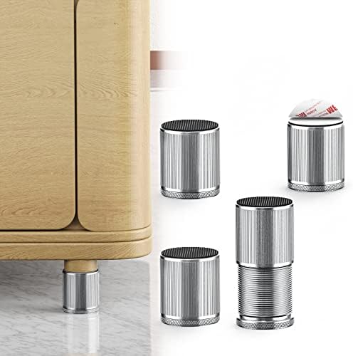 XuenairMetal Bed Risers 4 x 3 inch Adjustable Bed Risers for Sofa dresser Table TV Cabinet
