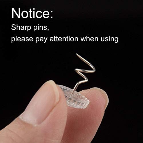 Hilitand 50-Piece Clear Head Twist Pins for Upholstery Bed Skirt Slipcovers