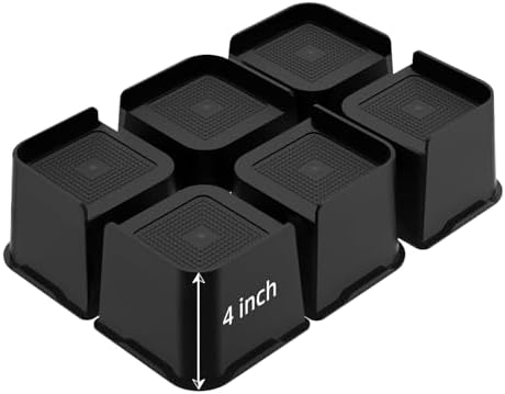 Sturdy Bed Risers Elevate Your Comfort with 6-Pack Support up to 6000 Lbs