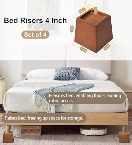 Lufia 4-Piece Bed Risers
