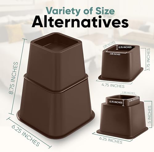 Adjustable Bed Risers Adds Storage Space