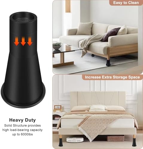 Sturdy 12-Inch Bed Risers Set