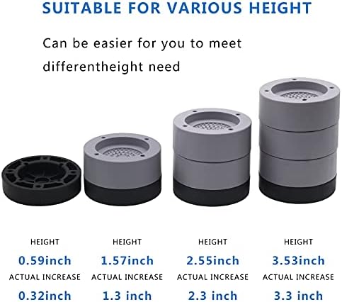 Premium Heavy Duty Bed Risers with Anti-Slip TPU Pads