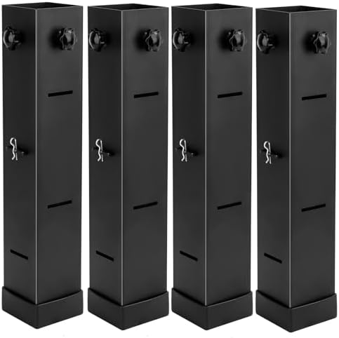 Multi-Height Metal Bed Risers - Heavy Duty Storage Solution for Your Bed Sofa or Table