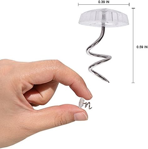 Powerful 50 Pcs Clear Heads Bed Skirt Twist Pins 50Pcs Bed Skirt Sofa Cushion Slip Cover Fixes Firmly Without Damage