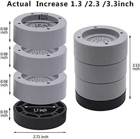 Premium Heavy Duty Bed Risers with Anti-Slip TPU Pads