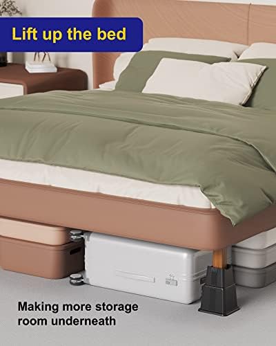 Adjustable Bed Riser 3 Height Durable Plastic for Underneath Storage