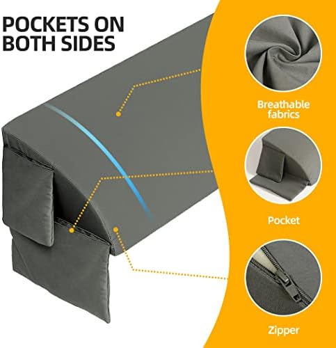 Queen Size Bed Wedge Pillow to Secure Mattress Gaps