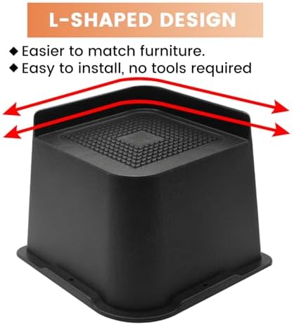Sturdy L-Shaped Bed Riser for Sofa Desk