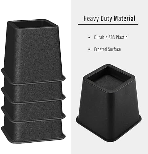 Lufia Bed Risers 4 Inch Heavy Duty Set of 4