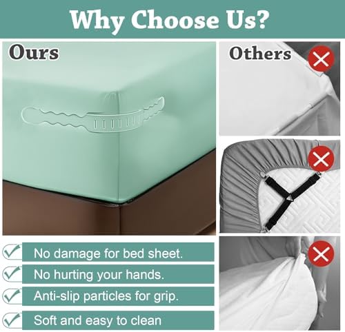 Bed Sheet Holders with Lock Strips for All Mattress Sizes