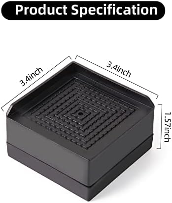 Diveken 15 Heavy-Duty Furniture Risers for Beds Desks Sofa Table and more Black Set of 4