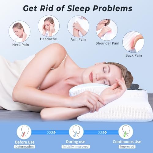 SAHEYER 2-in-1 Ergonomic Memory Foam Pillow