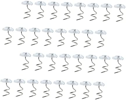 PRETYZOOM60-Piece Clear Twisting Push Pins for Bed Skirts and Sofa Covers - Easy to Remove and Install