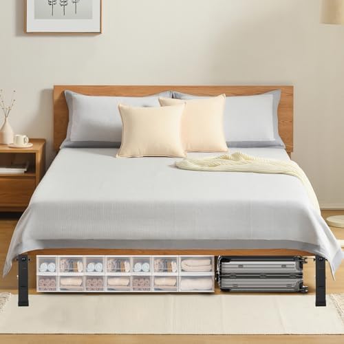 Multi-Height Metal Bed Risers - Heavy Duty Storage Solution for Your Bed Sofa or Table