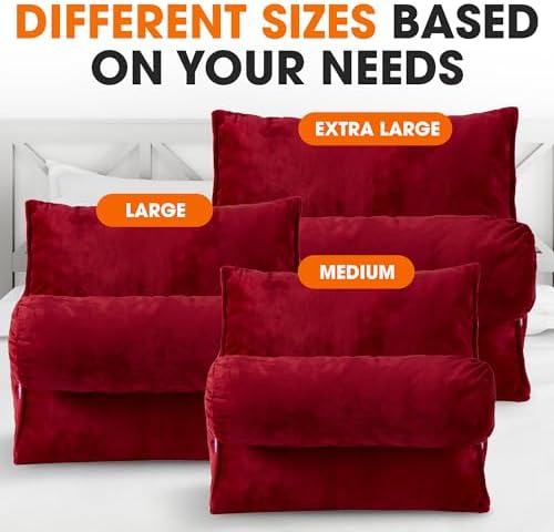 Adjustable Maroon Reading Pillow