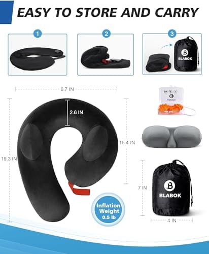 Stylish Travel Pillow with Washable Cover