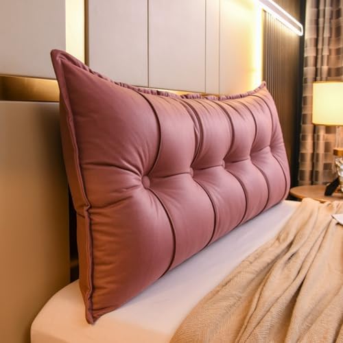 ZYANLING Headboard Wedge Pillow Leather Bedside Backrest Pillow for Bed Sofa Reading FullKingQueenSingle