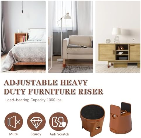 Premium Heavy Duty Bed Risers for Height Adjustment Extra Storage