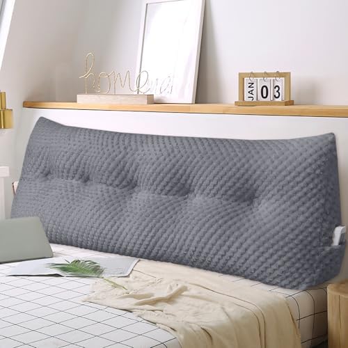 Ergonomic Support Headboard Pillow WUIOYNF 24x8x20in DarkGray