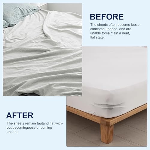 Stylish Lock Sheet Holders - 4PCS Bed Sheet Organizer with Lock Strips