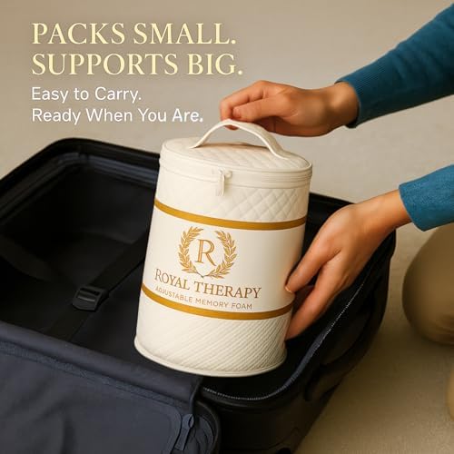 Royal Therapy Travel Memory Foam Pillow for Neck Support