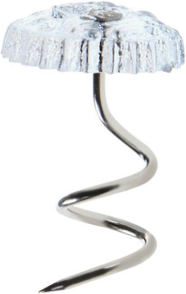 30-Piece Bed Skirt Pins Clear Heads Twist Pins for Upholstery Slipcovers and Bedskirts