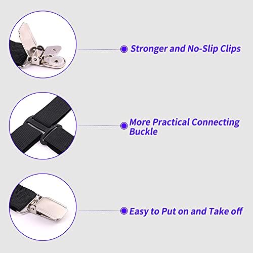 MENDENG Sheet Straps Suspenders 4P Set