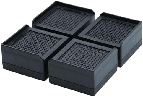 Diveken 15 Heavy-Duty Furniture Risers for Beds Desks Sofa Table and more Black Set of 4