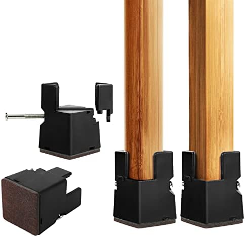INFTYLE 4 PC Adjustable Bed Risers
