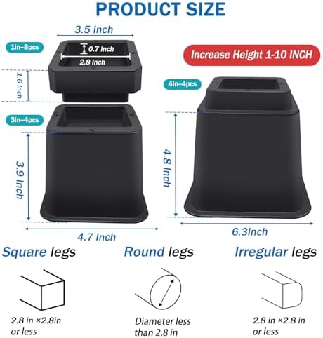 Get Extra Comfort with AN NKUT Bed Risers Set
