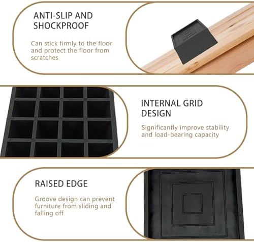 Zeminior 2 Inch Heavy Duty Bed Risers 4 Pack