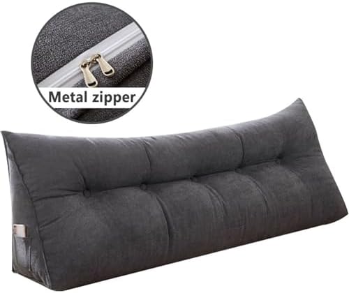Triangle Reading Pillow with Removable Cover and Side Pockets