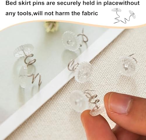 50Pcs Upholstery Pins Twist Pins for Drapes and Bed Skirts