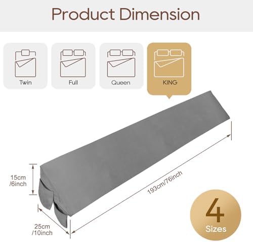 Gap-Closing Bed Pillow for Headboard