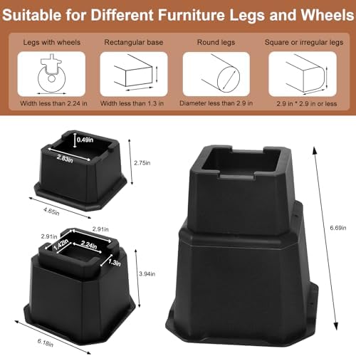 Adjustable Bed Riser Elevator - Shouwuhho Best Bed riser for Sofa Couch Table Raise Save Space