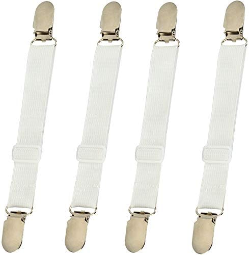 BBDOU Compact Bed Sheet Clips with Durable Clamps