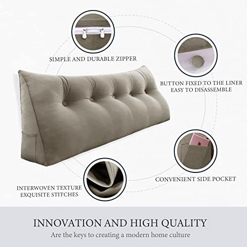 3-in-1 Headboard Pillow for Sleep Reading and Legs