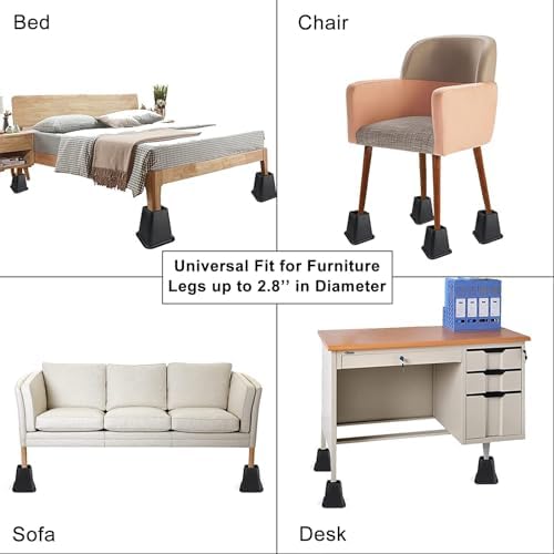 Equal to 1300 lbs bed risers stackable bed furniture risers heights of 4- 6- and 9-inch in US