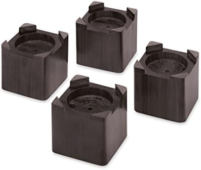 Whitmor Wood Espresso Bed Riser Set for Extra Storage