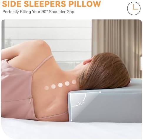TopPure Cube Memory Foam Pillow for Side Sleepers