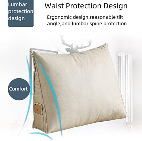 Light Luxury Triangular Wedge Pillow Headboard Reading Cushion