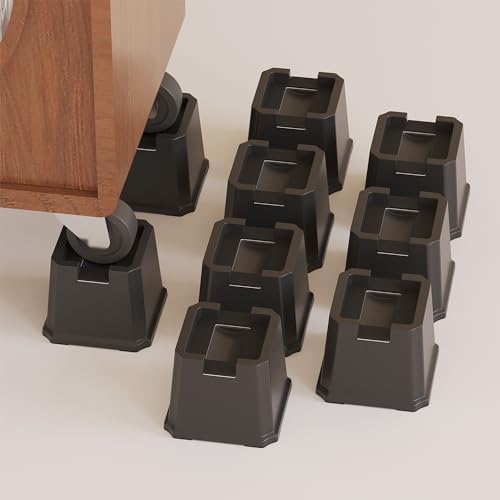 3 Inch Heavy Duty Bed Risers Set of 9 Black