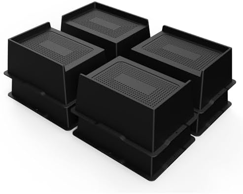 2 Inch Bed Risers Heavy Duty 8 Pack Black