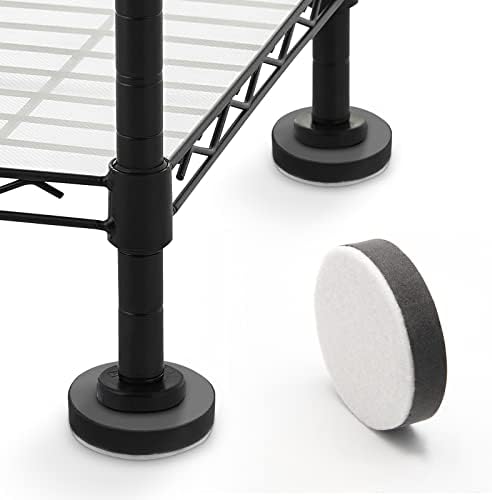 8 Pcs Self-Adhesive Furniture Bed Risers Black